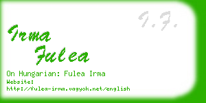 irma fulea business card